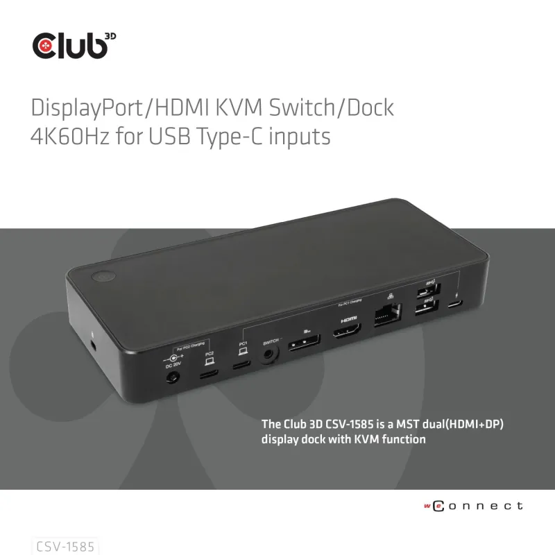 Nb acc docking station-usb-c 120w csv-1585 club3d