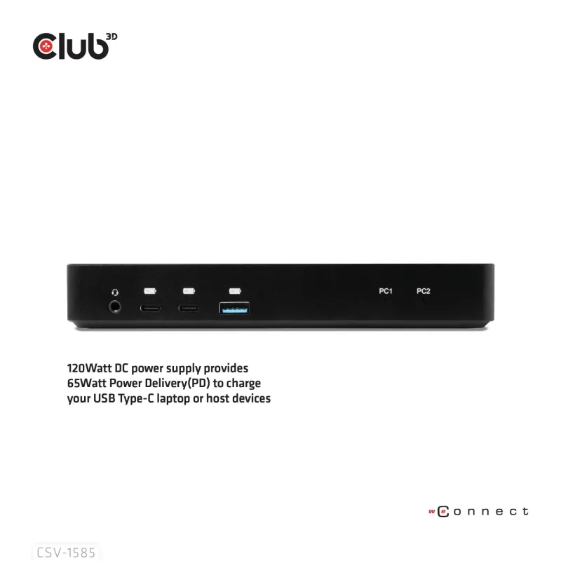 Nb acc docking station-usb-c 120w csv-1585 club3d