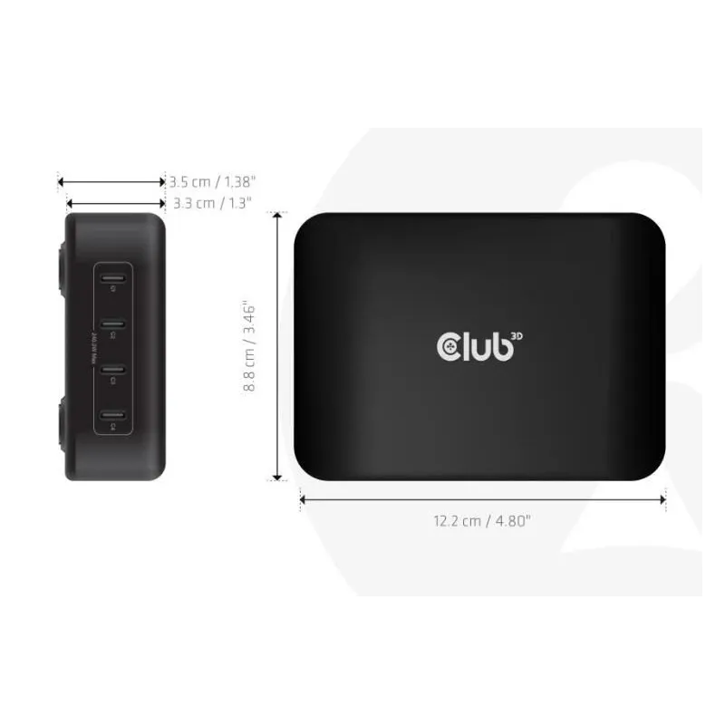 Mobile charger 4port-gan 240w cac-1918 club3d