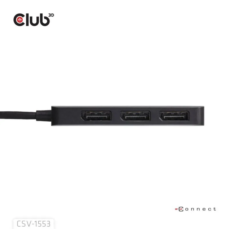 I-o hub usb-c 3port dp-csv-1553 club3d
