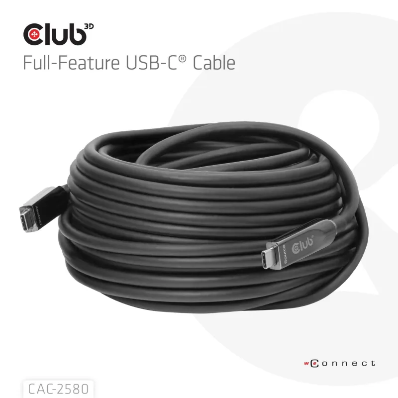 Cable usb-c 15m-m-m cac-2580 club3d