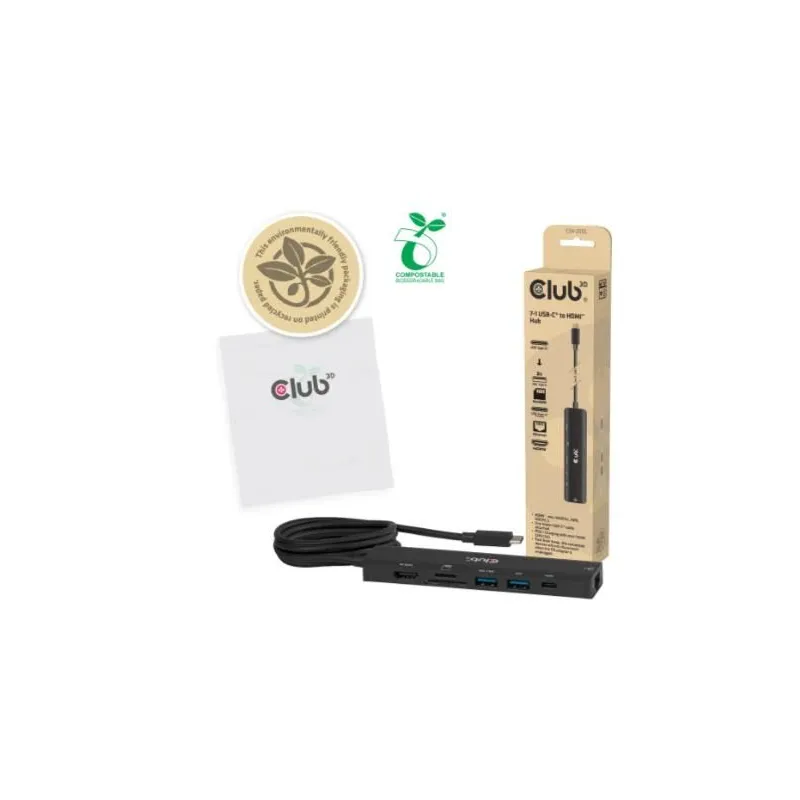 I-o hub 7in1 usb-c hdmi-140w csv-2555 club3d