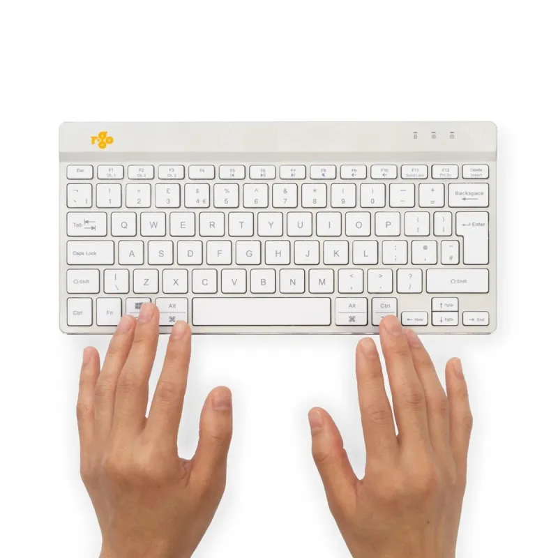Keyboard wrl compact break-white rgocouswlwh r-go tools