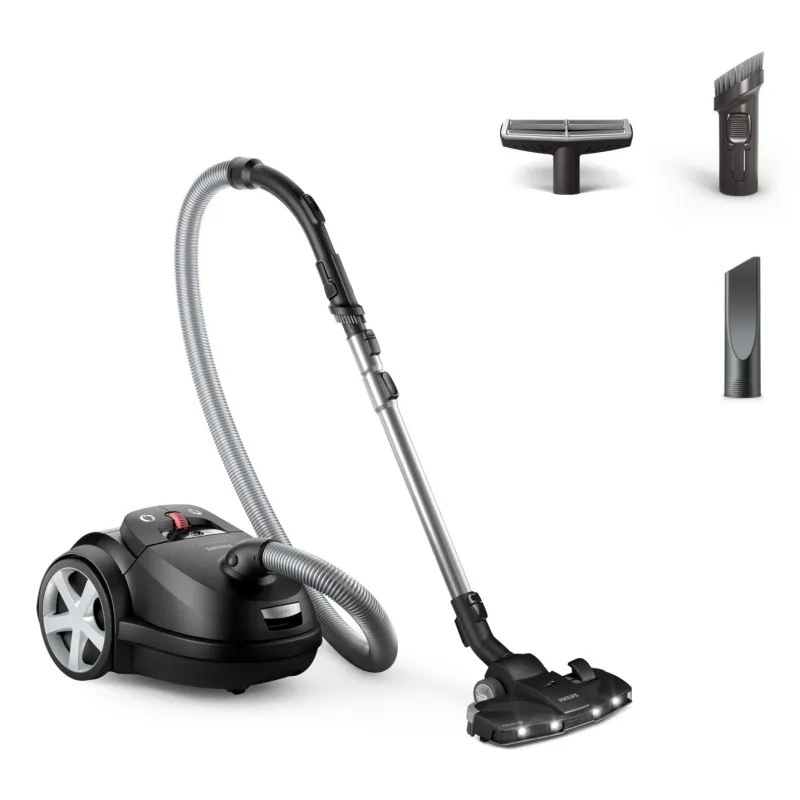 Vacuum Cleaner-PHILIPS-Bagged-900 Watts-Noise 75 dB-Black-Weight 5.3 kg-XD8122-10
