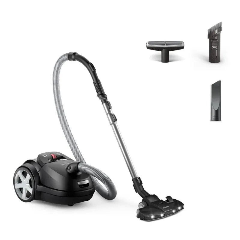 Vacuum Cleaner-PHILIPS-Bagged-900 Watts-Noise 75 dB-Black-Weight 5.3 kg-XD8122-10