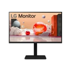 LCD Monitor-LG-27-Panel IPS-1920x1080-16:9-100Hz-Matte-Speakers-Swivel-Pivot-Height adjustable-Tilt-Colour Black-27BA550-B