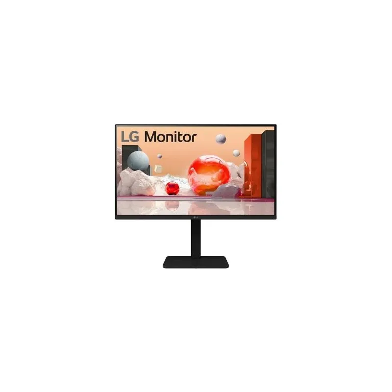 LCD Monitor-LG-27-Panel IPS-1920x1080-16:9-100Hz-Matte-Speakers-Swivel-Pivot-Height adjustable-Tilt-Colour Black-27BA550-B