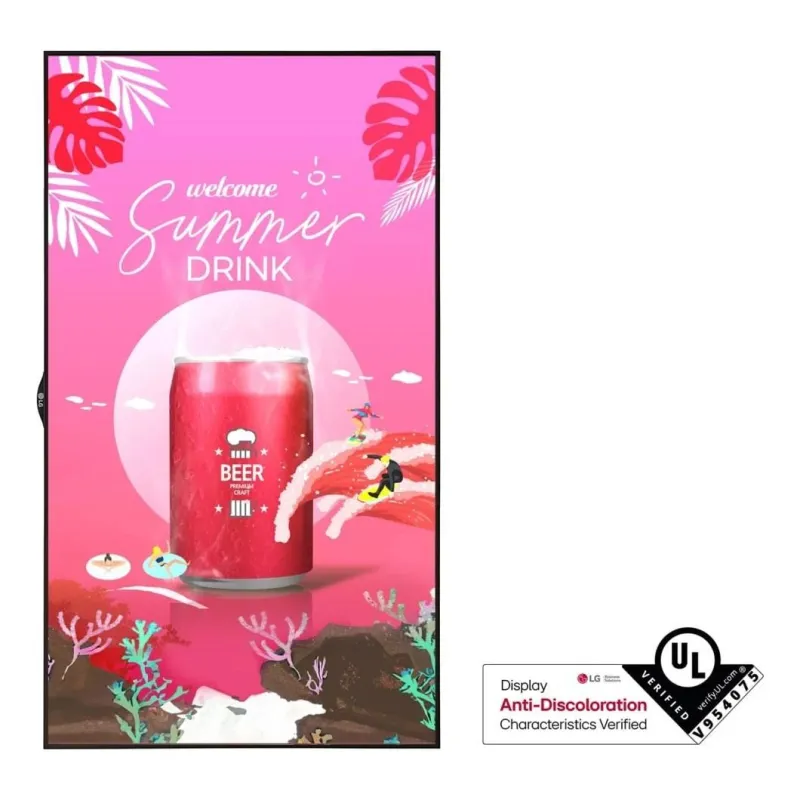 LG 55XS4P-B - 55  - 4000 cd-m² - Landscape-Portrait - 24-7 - webOS - 9 ms - 178 ° - 178 °