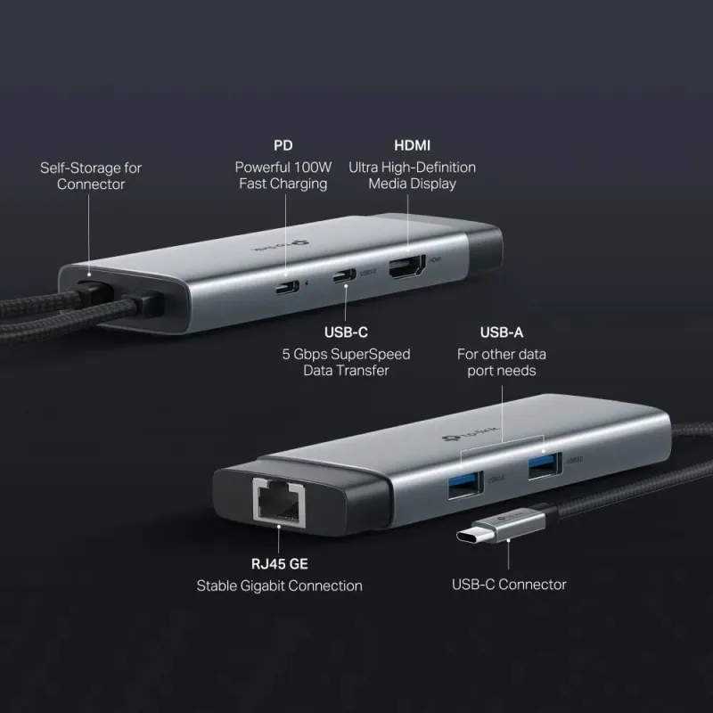 I-o hub usb-c 6port-uh6120c tp-link