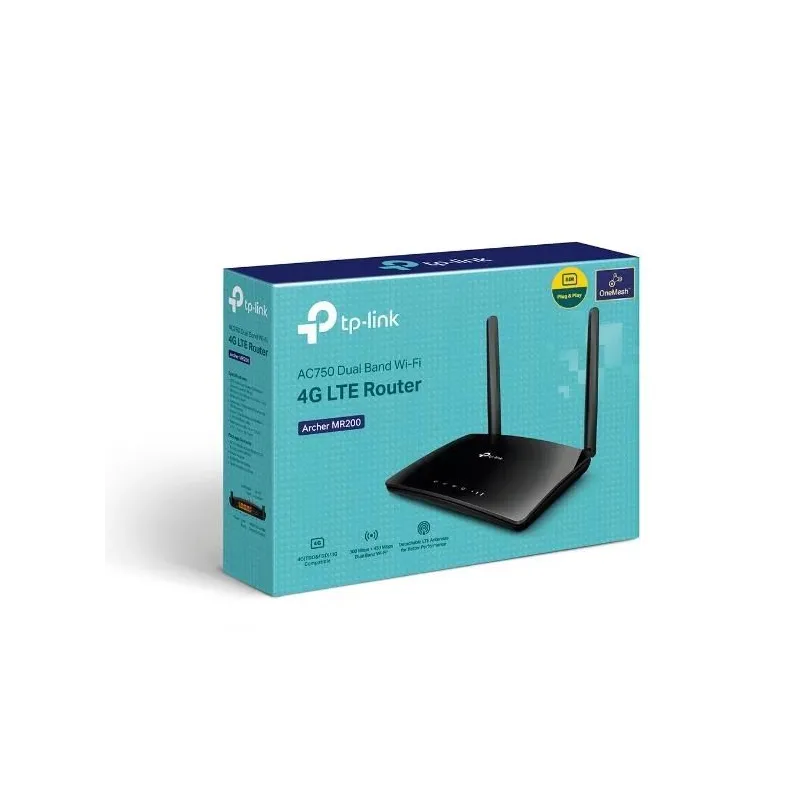 Wireless Router-TP-LINK-Router-750 Mbps-LAN \\ WAN ports 1-Number of antennas 2-4G-ARCHERMR202