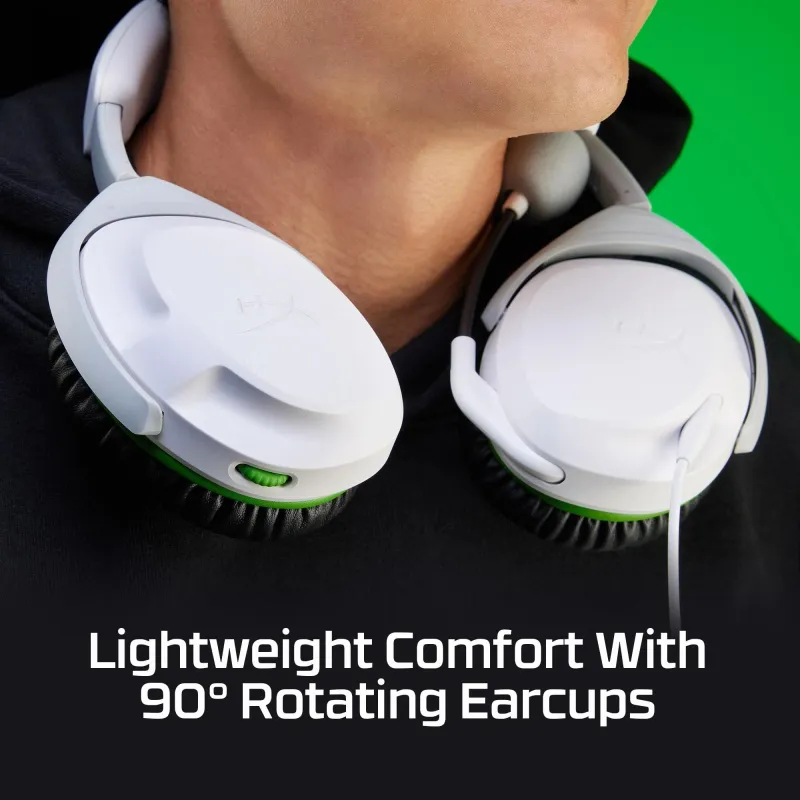Headset hyperx cloudx stinger2-white-green 75x28aa hyperx