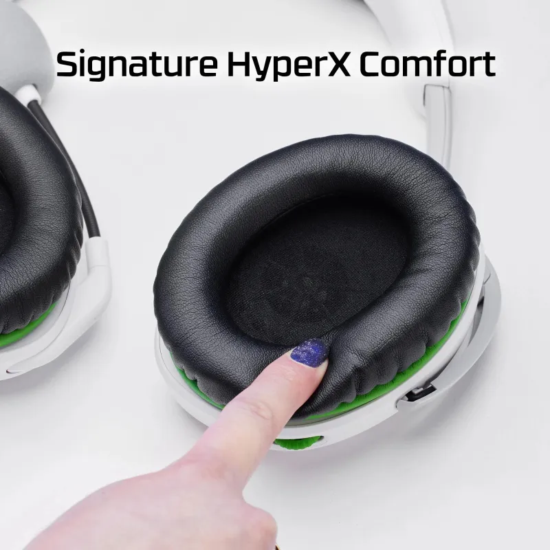 Headset hyperx cloudx stinger2-white-green 75x28aa hyperx