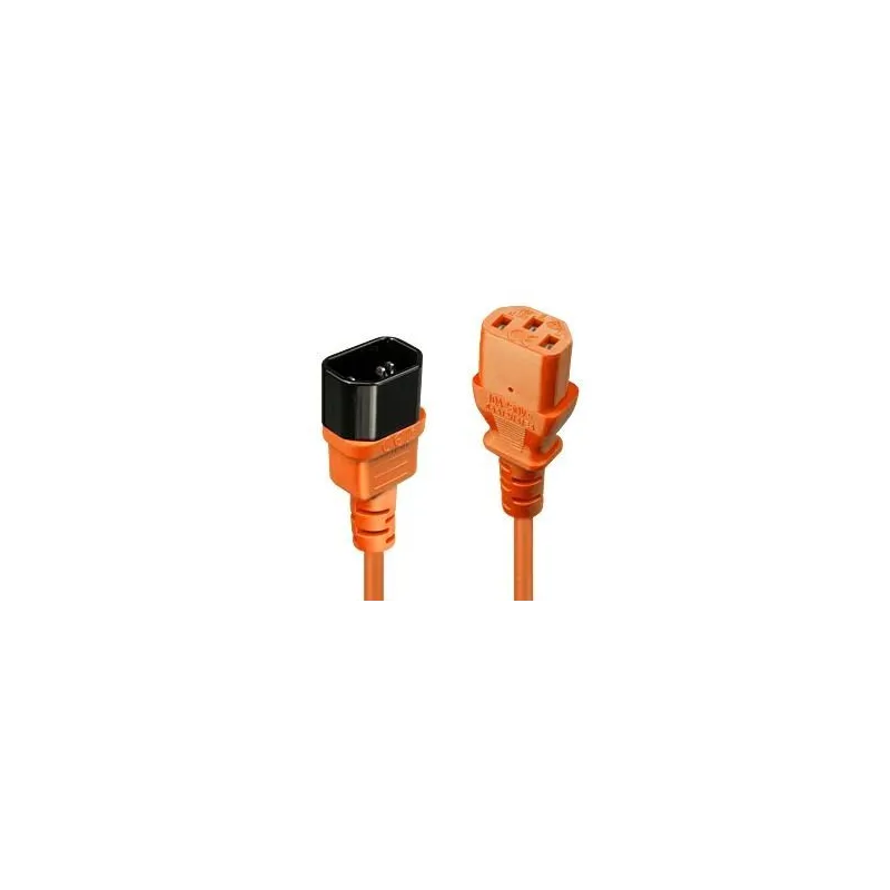 Cable power iec extension 2m-orange 30475 lindy