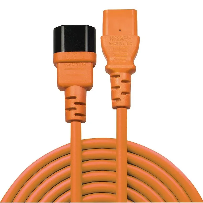 Cable power iec extension 2m-orange 30475 lindy