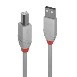 Cable usb2 a-b 2m-anthra grey36683 lindy