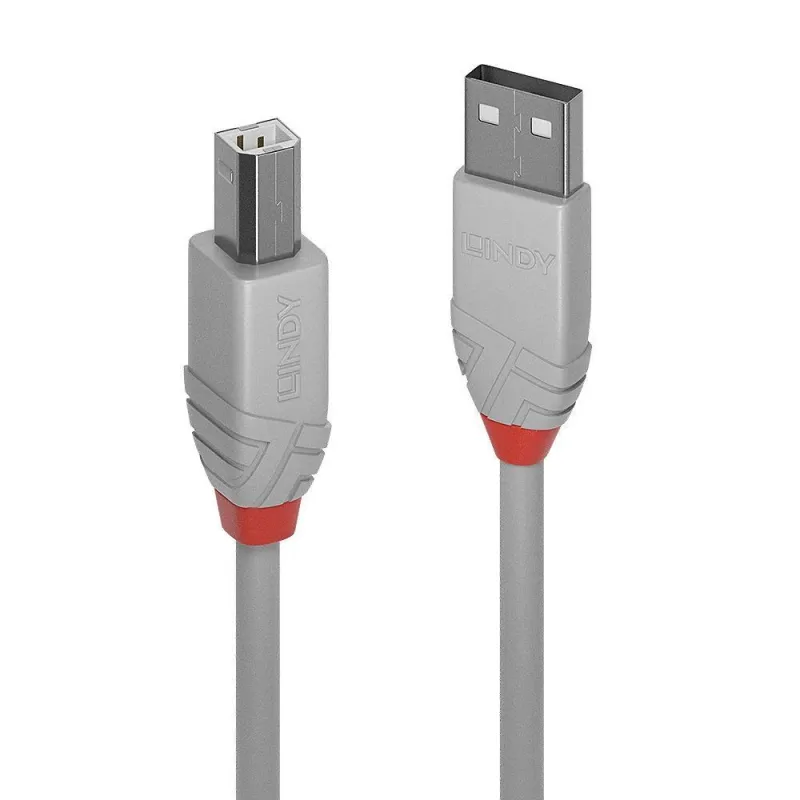 Cable usb2 a-b 2m-anthra grey36683 lindy