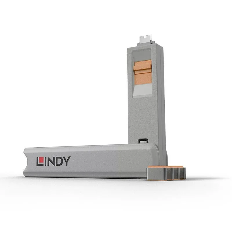 Usb port type-c blocker 4pack-orange 40428 lindy