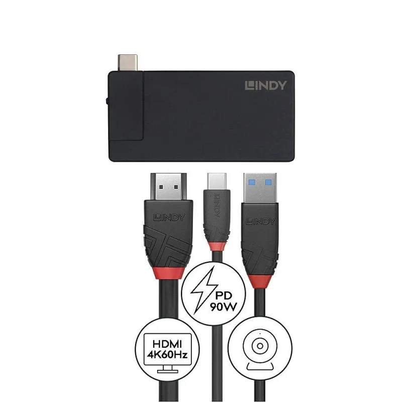 I-o docking station usb-c-dst-micro 43336 lindy
