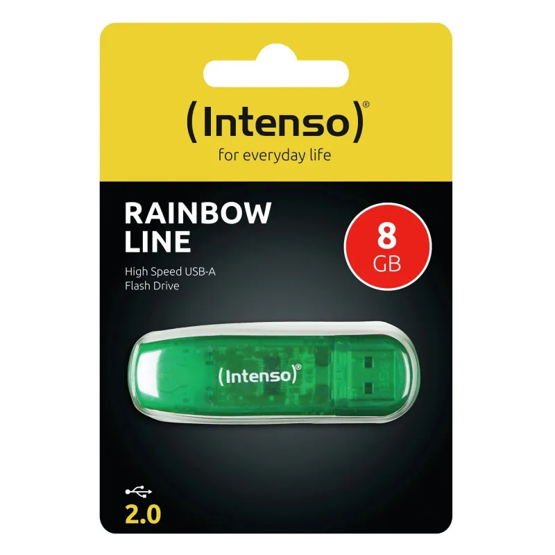 Memory drive flash usb2 8gb-green 3502460 intenso