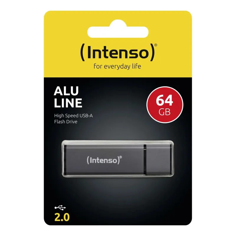 Memory drive flash usb2 64gb-anthracite 3521491 intenso