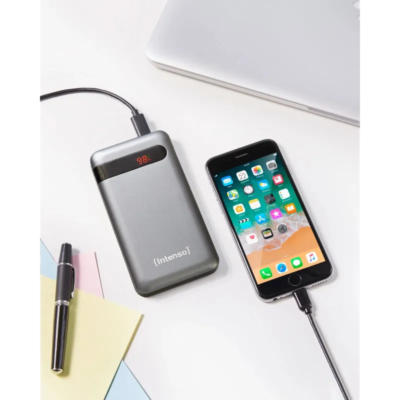 Power bank usb 10000mah qc3.0-anthracite pd10000 intenso