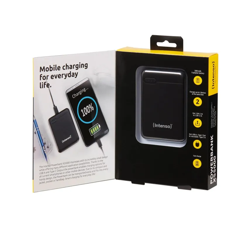Power bank usb 5000mah-black 7313520 intenso