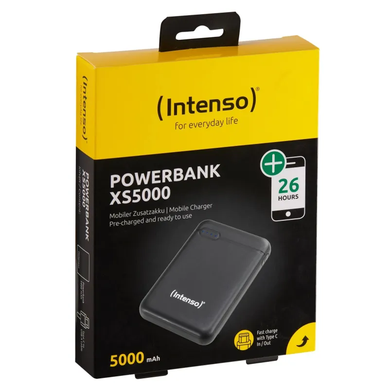 Power bank usb 5000mah-black 7313520 intenso