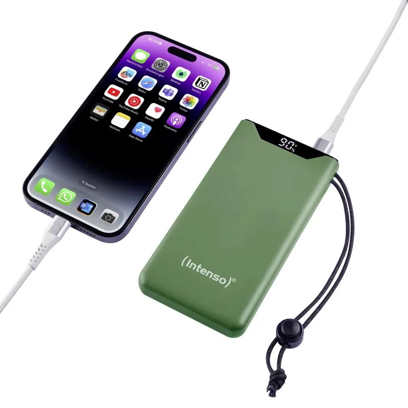 Power bank usb 10000mah qc3.0-green 7332037 intenso