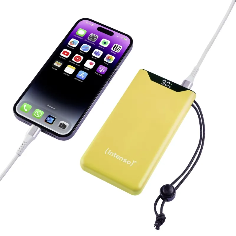 Power bank usb 10000mah qc3.0-yellow f10000 7332039 intenso