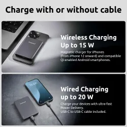 Power bank usb 5000mah mag-grey 7344024 intenso