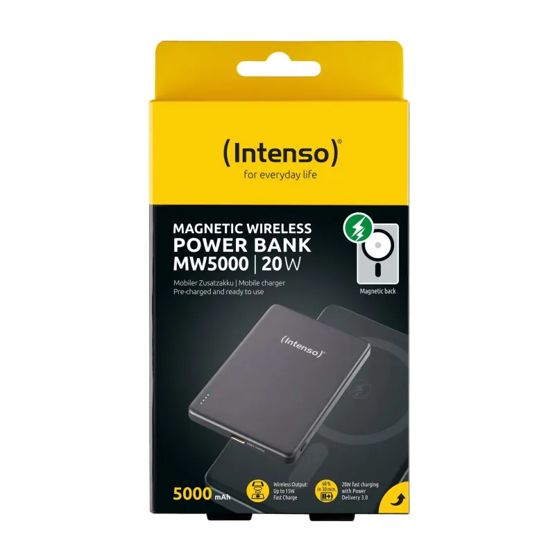 Power bank usb 5000mah mag-grey 7344024 intenso