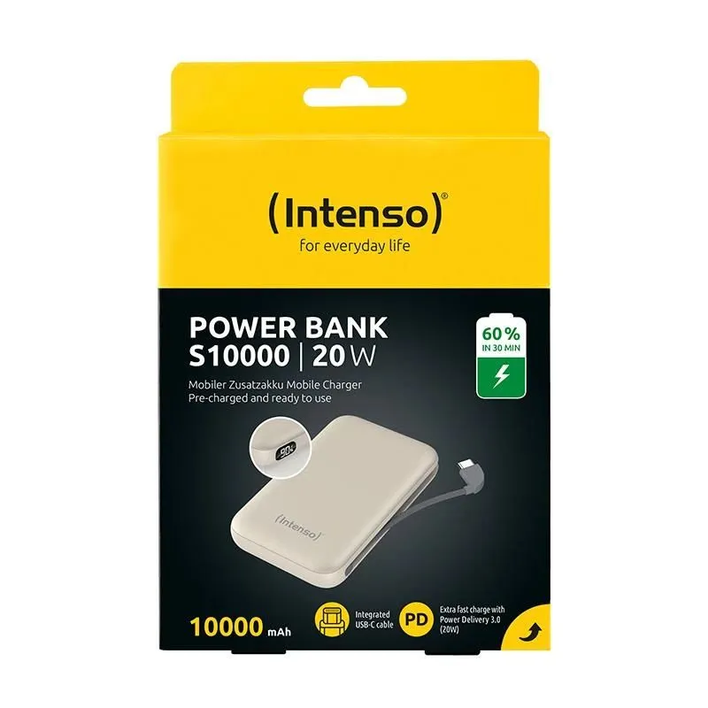 Power bank usb 10000mah-beige s10000 7333031 intenso