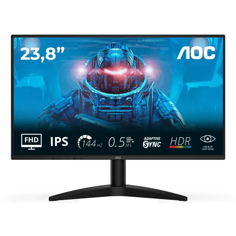 LCD Monitor-AOC-23.8 -1920 x 1080 pixels-Full HD-Native aspect ratio 16:9-LED-Flat-24B36X