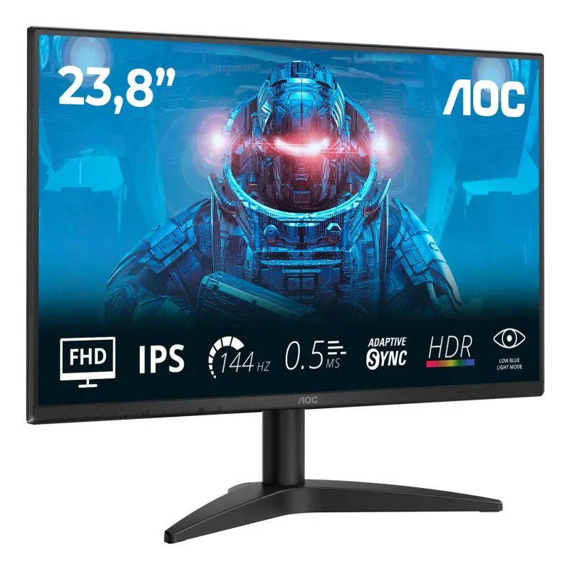 LCD Monitor-AOC-23.8 -1920 x 1080 pixels-Full HD-Native aspect ratio 16:9-LED-Flat-24B36X