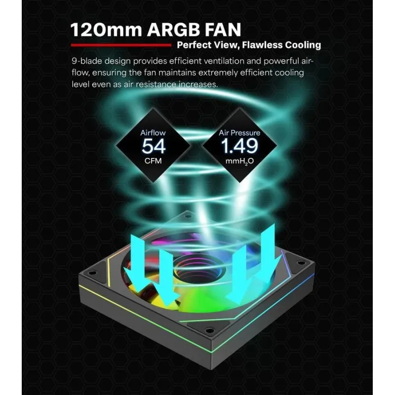 Case fan 120mm xpf120u.argb-12v xf076 xilence