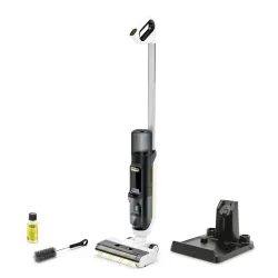 Vacuum Cleaner-KARCHER-Three-in-one floor cleaner FCV 3-Dry&wet-2-in-1 stick vacuum-White-Bagless-Battery-1.056-122.0