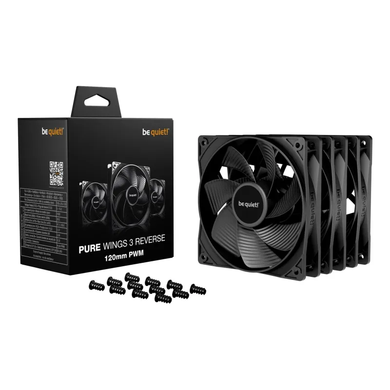 Case fan 120mm pure wings 3-pwm 3-pack bl137 be quiet