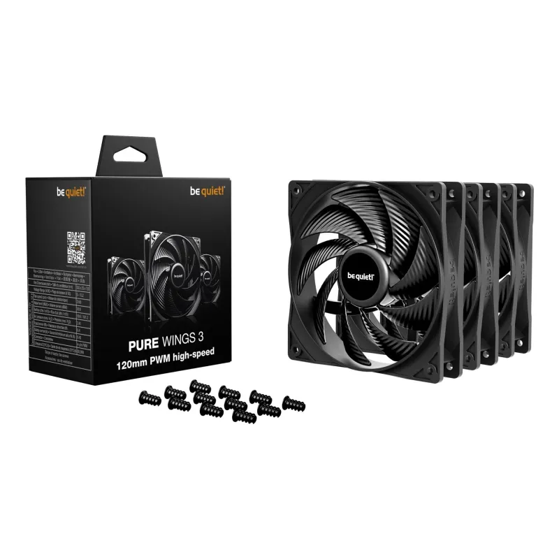 Case fan 120mm pure wings 3-pwm hs 3-pack bl140 be quiet