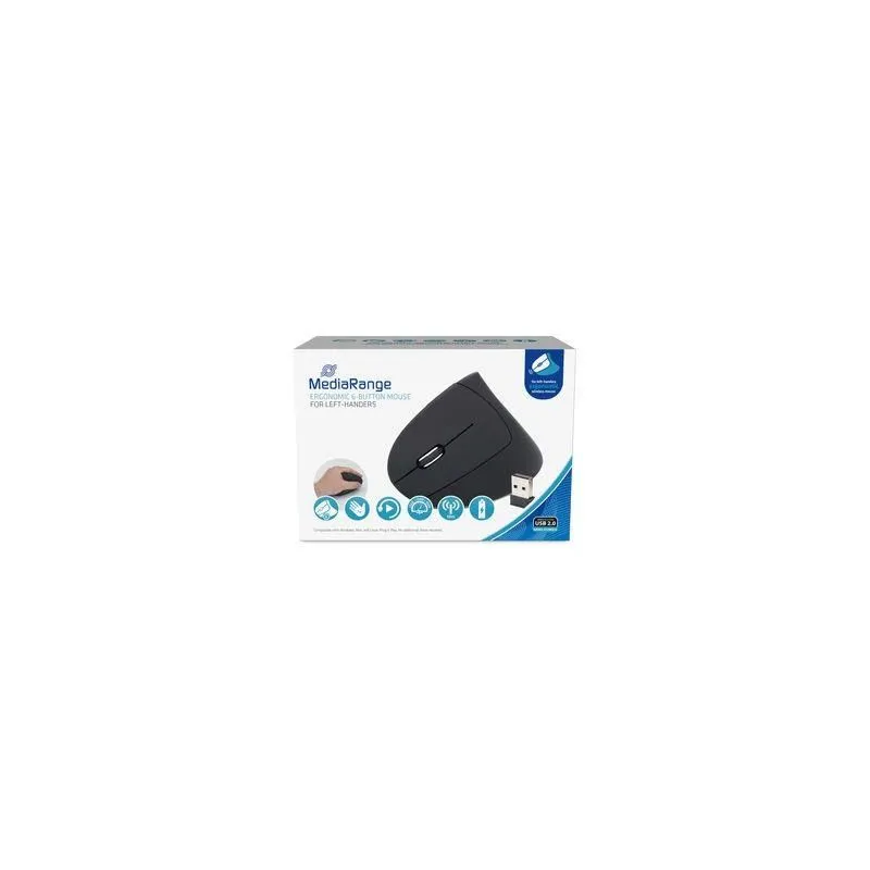 Mouse usb optical wrl 6-button-left black mros233 mediarange