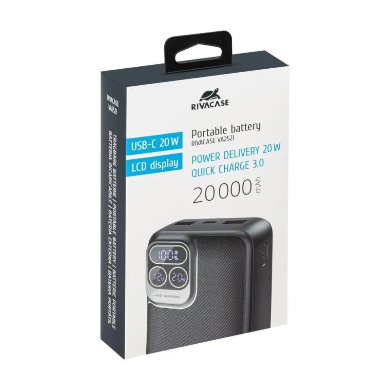 Power bank usb 20000mah-va2521 rivacase