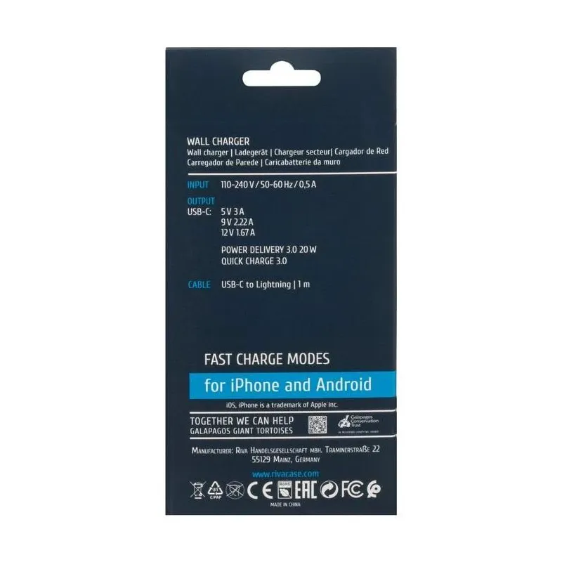 Mobile charger wall-white ps4101 wd5 rivacase