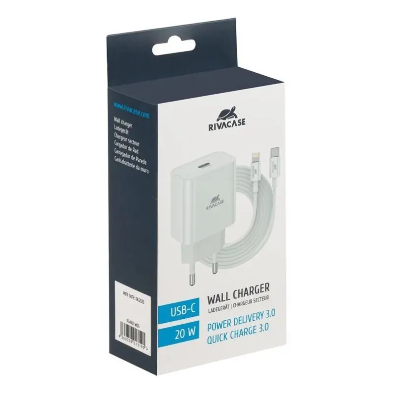 Mobile charger wall-white ps4101 wd5 rivacase