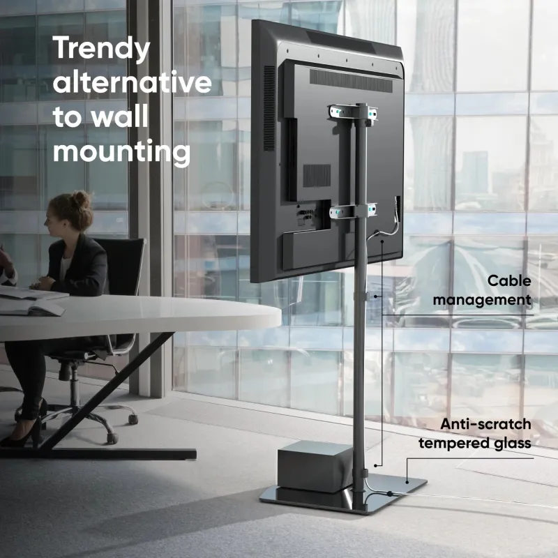 Tv set acc floor stand -30-60-black ts5065-b onkron