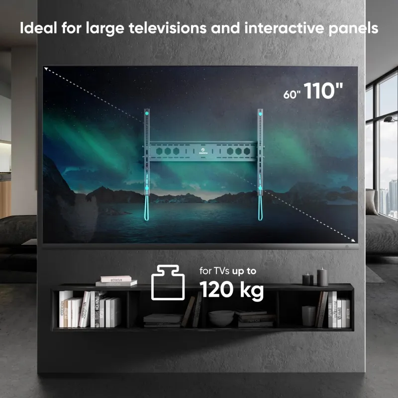 Tv set acc wall mount-60-110-black ut12-b onkron