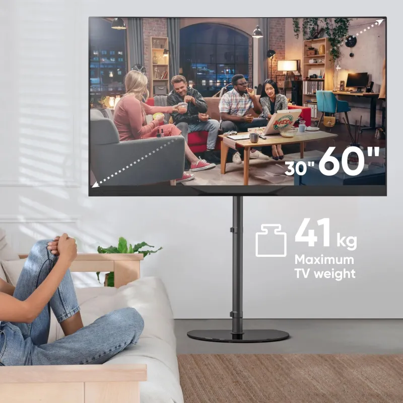 Tv set acc floor stand -30-60-black ts5060-b onkron