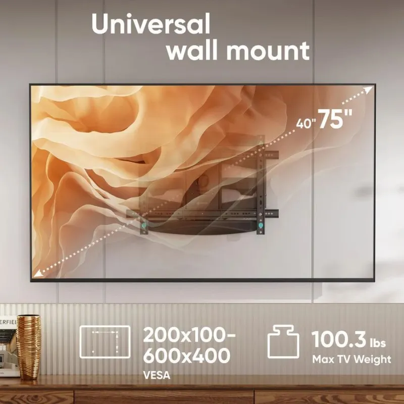 Tv set acc wall mount-40-75-black m6l-b onkron