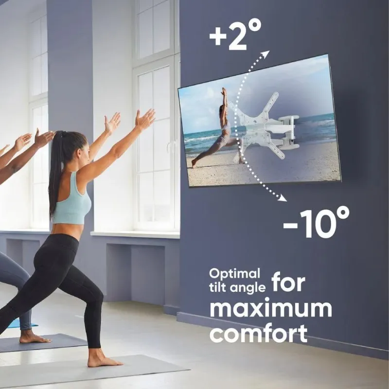 Tv set acc wall mount -37-70-white m5-w onkron