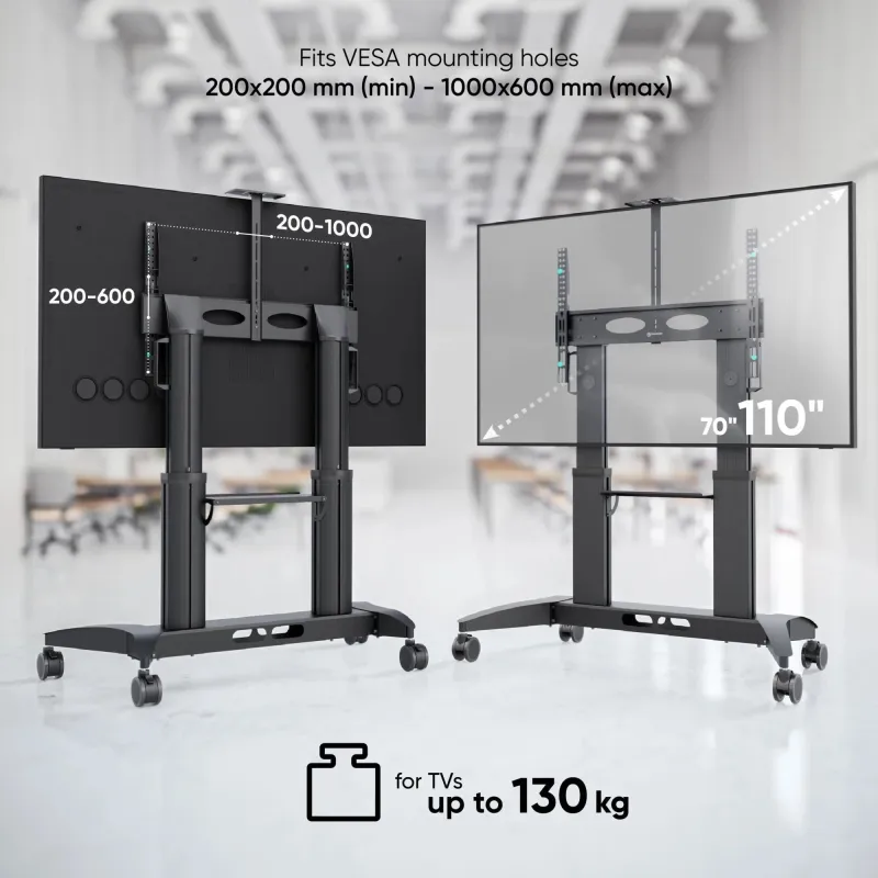 Tv set acc mobile stand-70-110 black ts2821-b onkron