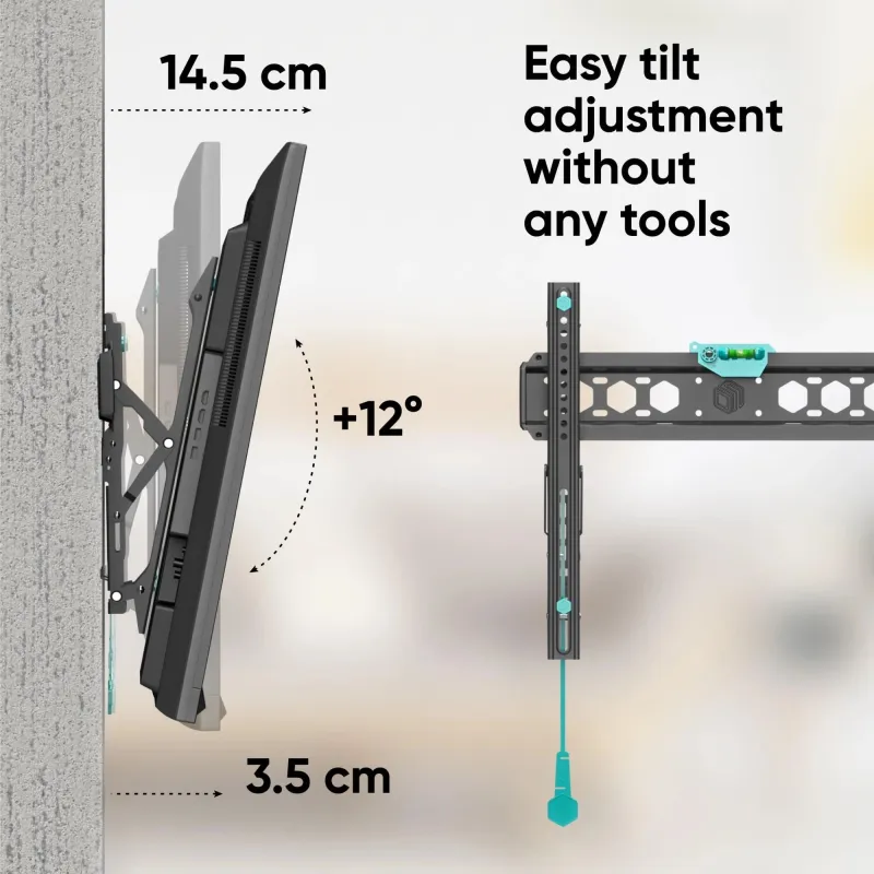Tv set acc wall mount -32-70-black tm5-b onkron