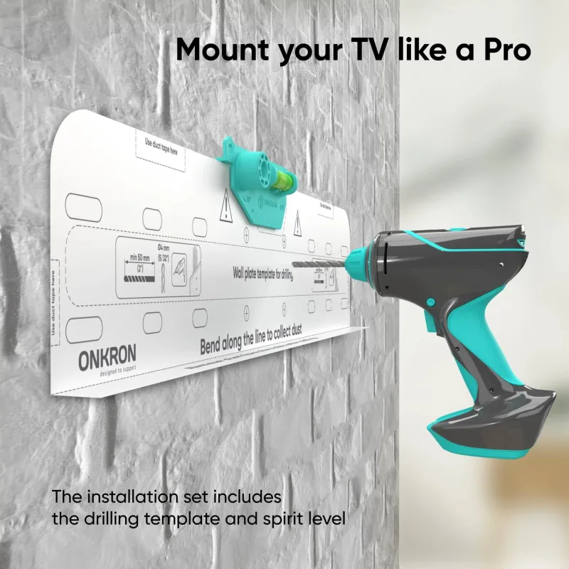 Tv set acc wall mount -32-70-black tm5-b onkron